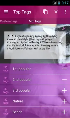 Top Tags android App screenshot 2